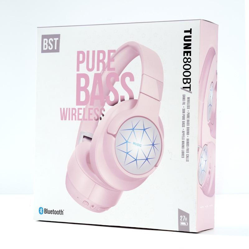 Stereo Wireless Sports Bluetooth Headset with LED Lights and Card Slot