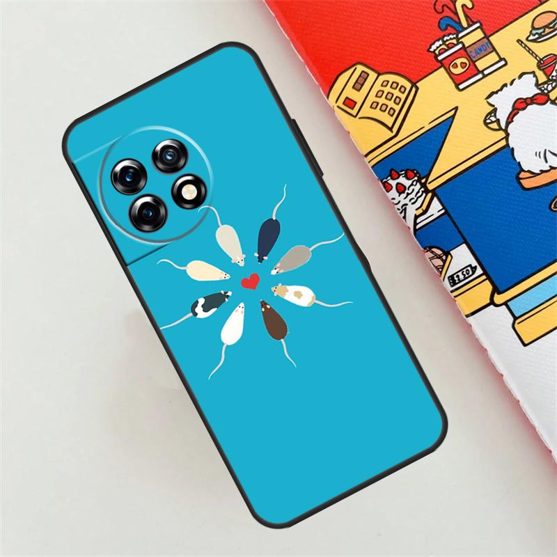 Mouse Rat Case For OnePlus Nord CE 4 3 2 Lite N10 N20 N30 OnePlus 12 11 9 10 Pro 10T 9R 10R 12R Cover