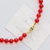 7A Style Retro Natural High Quality Pigeon Blood Red Carnelian Agate Design Sense Clavicle Chain Necklace Fidelity