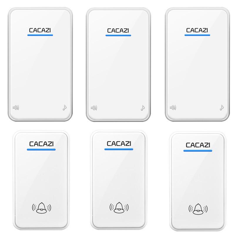 Smart Three-in-One Wireless Waterproof Doorbell with Adjustable Music and Long-Range Caller
