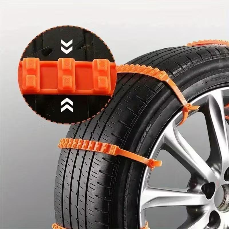 Winter Car Tire Chains Anti-Slip Snow Chains for Tires Emergency Road Safety Gear for Ice and Snow Driving Easy To Install Strap