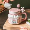 Wholesale 3D Rabbit Relief Mug With Spoon Coffee Cup Cups Drinkware Ceramics & Pottery Mug for Tea Couple Gift Ceramic Mugs Go