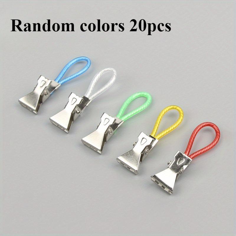 

20PCS Multi-function stainless steel clips are suitable for wall-mounted kitchen bathroom and laundry storage hooks