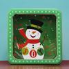 Christmas Iron Box With Skylight Tin Plate Box With Cookies Mousse Cake Packaging Christmas Square Small Iron Box