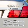 3D ABS Chrome Black Car Letters Logo 730Li 740Li Emblem Sticker Rear Trunk Badge For BMW 7 Series 730Li 740Li  Auto Accessories
