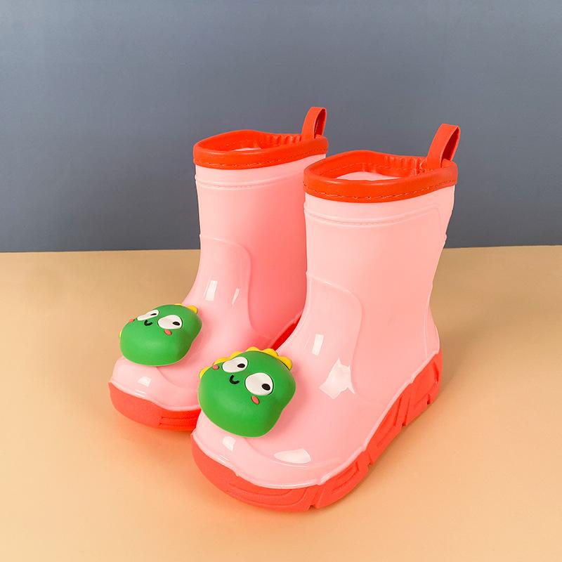 Children's rain shoes women's removable cartoon water shoes non-slip waterproof rain boots young children medium and small children baby boy boots
