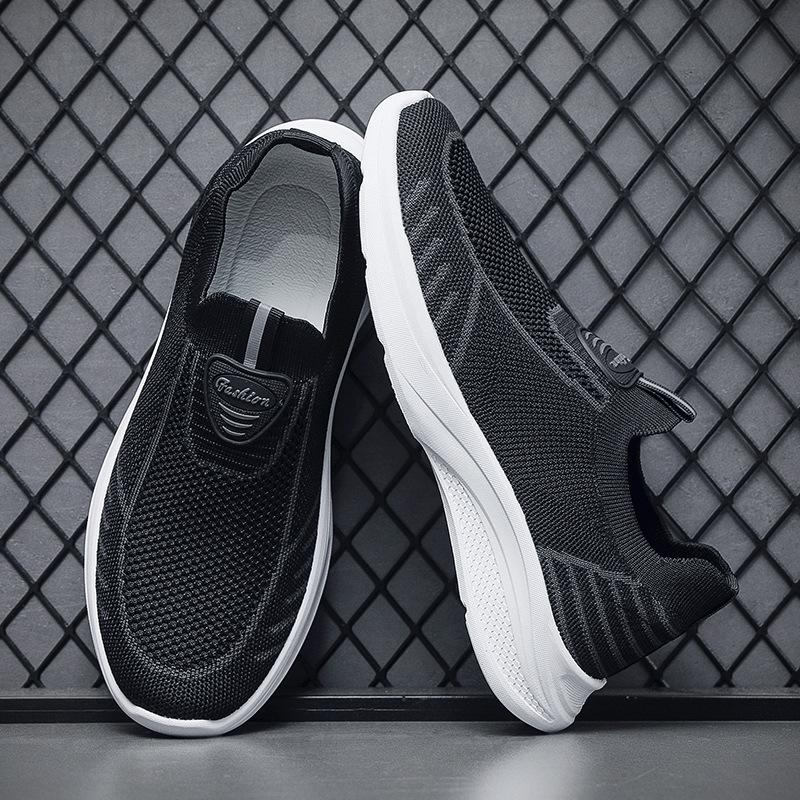 Casual shoes couple mesh breathable one pedal cover feet casual large size shoes fashion versatile men's casual shoes fashion