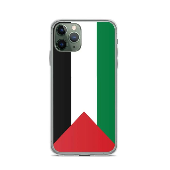 Coque iPhone - Drapeau Palestine - iPhone 11 Pro - Souple - Multicolore - Vertical