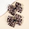 2Pcs Korean Leopard Bow Hair Clip Girls Women Trendy Ribbon Dots Bownot Hairpin Kids Sweet Cool Headdress Headwear Accessories