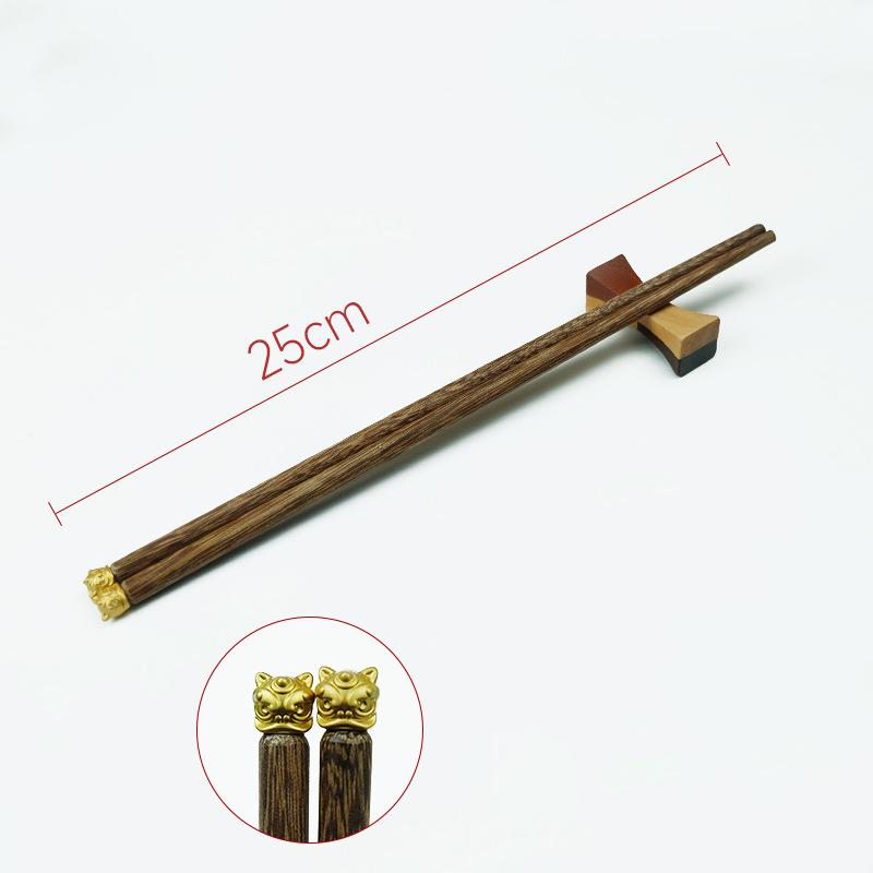 5 Pairs of Chicken Wings Wood Auspicious Meaning Wooden Chopsticks Five Meal Gifts Solid Wood Chopsticks Tableware 25cm