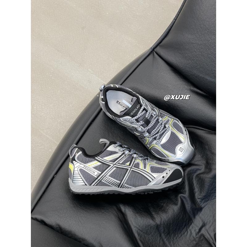 

Mesh spring and summer outdoor sports running shoes women s new versatile silver breathable dad shoes waffle casual shoes 35 серый