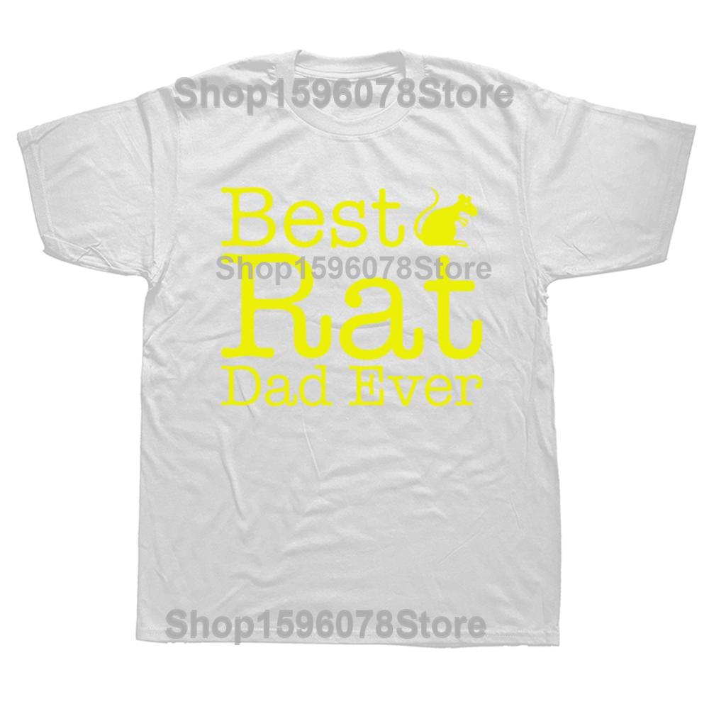 Best Rat Dad Ever Funny Graphic T Shirt Men Women Retro Gothic Clothing Tshirts Harajuku Oversized Cotton Rats Lover T-shirt