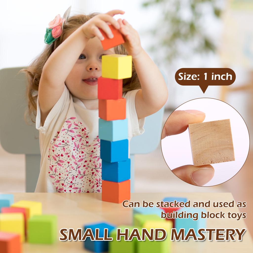 50 Stück Holzklötze für Bastelarbeiten Kiefernholz Quadratische Klötze 1 Zoll Unfertige Holz Bastelwürfel Natürliche Holzklötze Holzwürfel