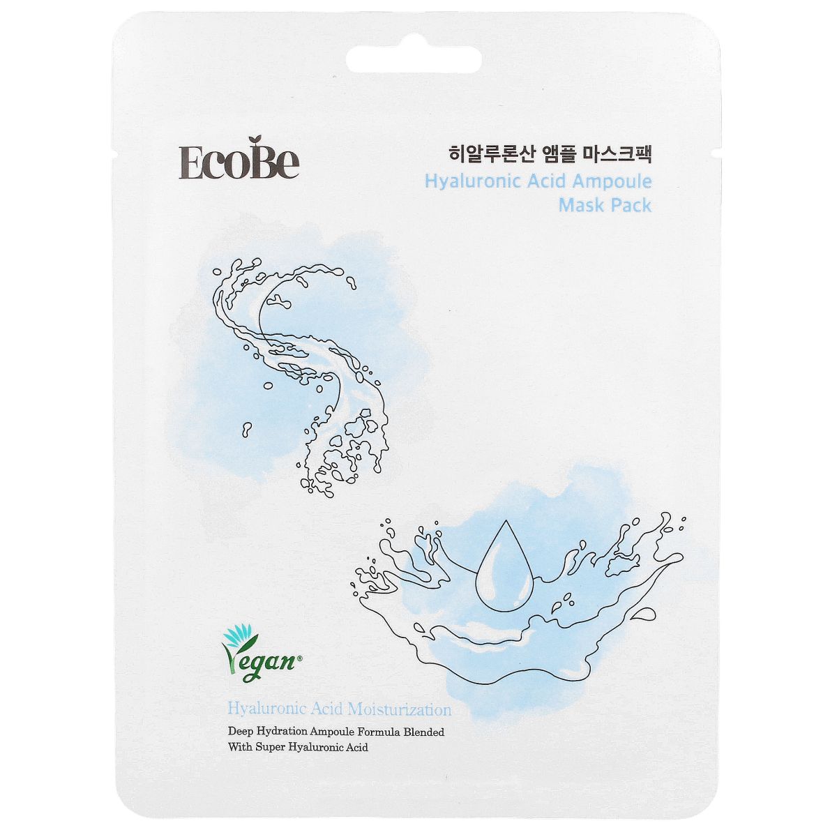 

EcoBe Hyaluronic Acid Ampoule Mask Pack 25 мл - Зволожуюча листова маска