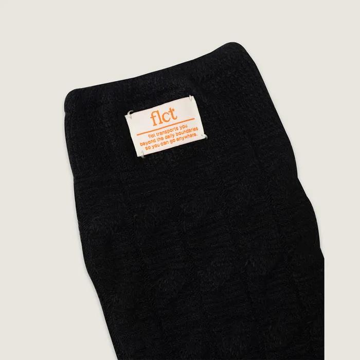 Fuzzy Twisted Knit Leg warmers_Black