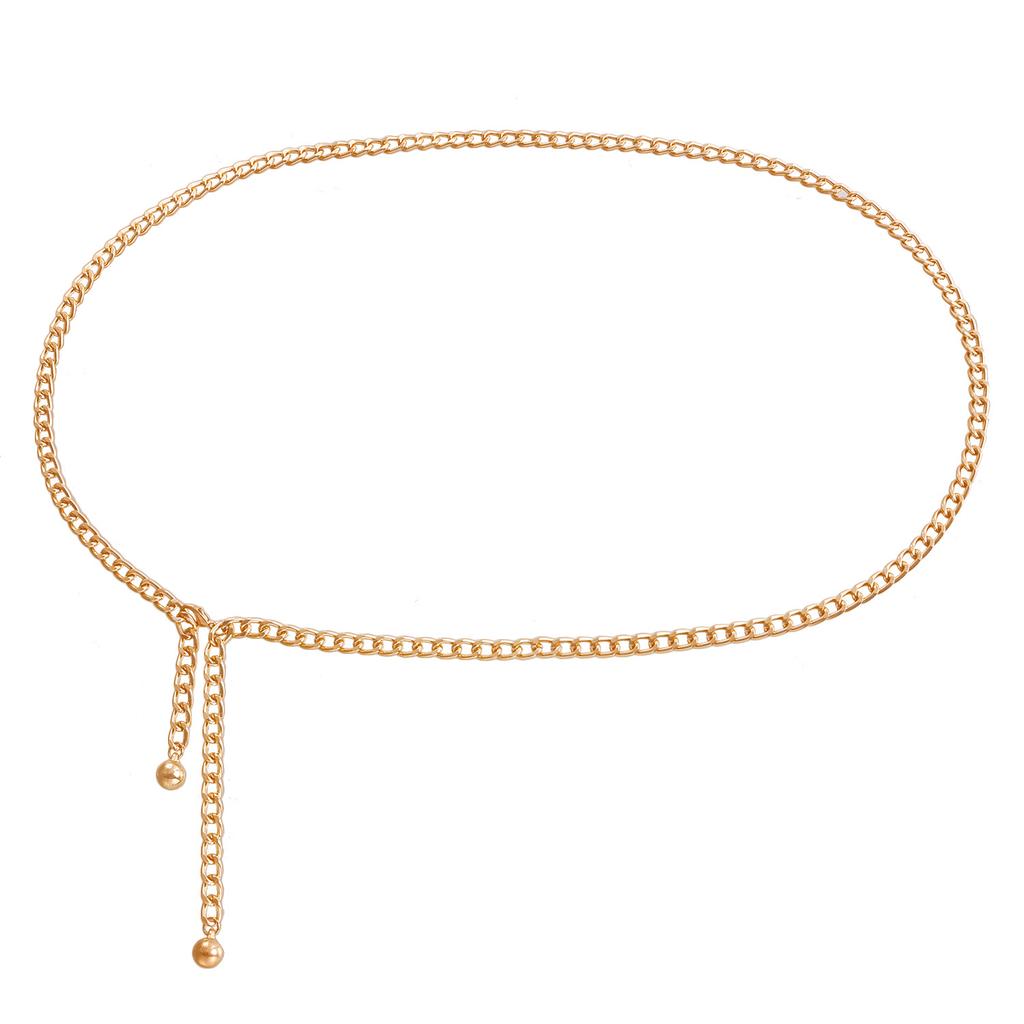 Accessories, Women'S Decorative Belt Metal Thin Waist Chain, Simple Skirt Single-Layer Aluminum Waist Chain