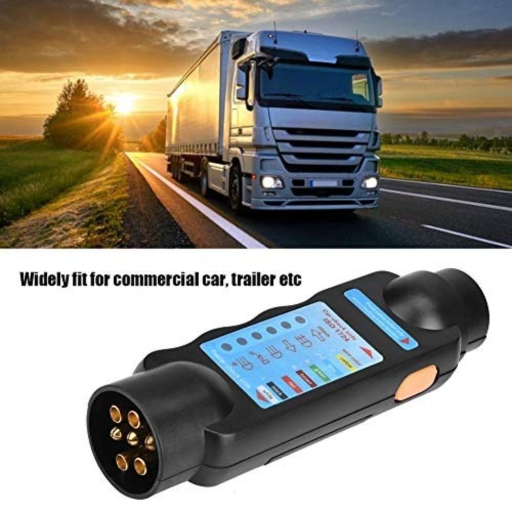 12V Trailer Tester Tool 7 Pin Trailer Light Tester Towing Wiring Tester Maintenance Technician