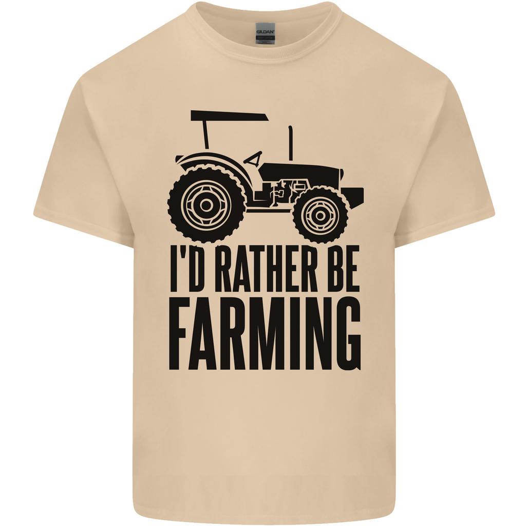 Id Rather Be Farming Farmer Tractor Unisexs Light Cotton TShirt
