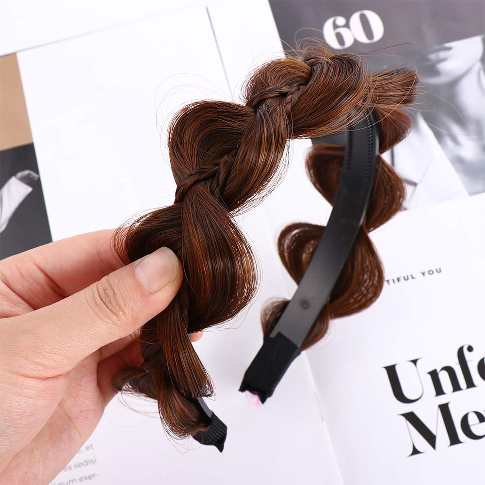 Braid Wash Face Headband Korean Style Headwear Wide Hair Hoop Female Hairbands Wig Headband