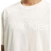 Calvin Klein Logo Print Loose Fit Round Neck Casual T-Shirt Men Tops Ivory 40HM890-100