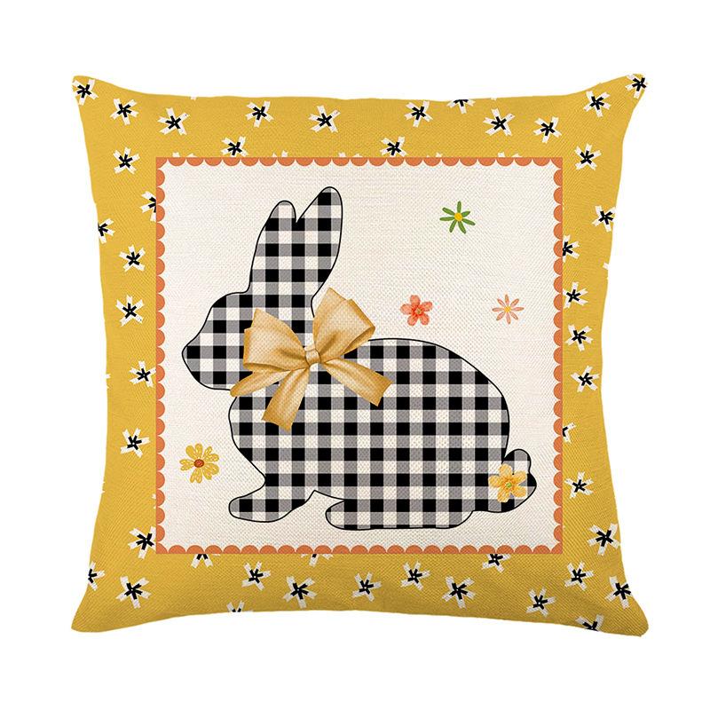 New Easter Pillow Case Rabbit Easter Egg Spring Pillow Home Cushion Cover Pillow