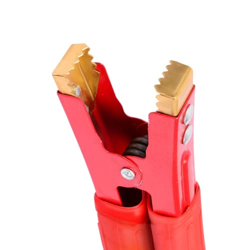 HUIQIAODS Battery Clips, Alligator Clips for Car Batteries, Insulated, High Current, Copper Plated, Pack of 2 (500A)