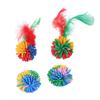 Cats Teaser Toy Soft Colorful EVA Balls 2 Inches Interactive Playing Quiet Balls for Indoor Kitten Chasing & Exercise