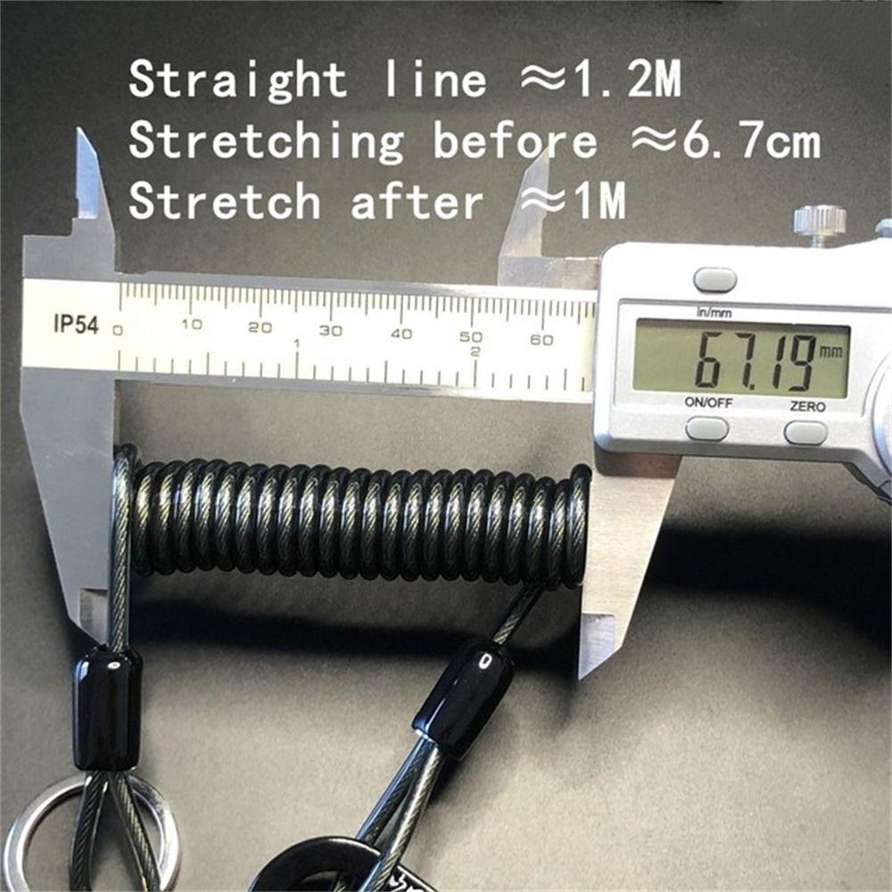 Key Lanyard Key Cord Fishing Missed Rope Fishing Coiled Lanyard Wire Spring Rope Fishing Lanyard