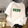 Unisex Short Sleeve Tee Round Neck Casual T-Shirt Polyester Printed Summer Sports Daily Wear