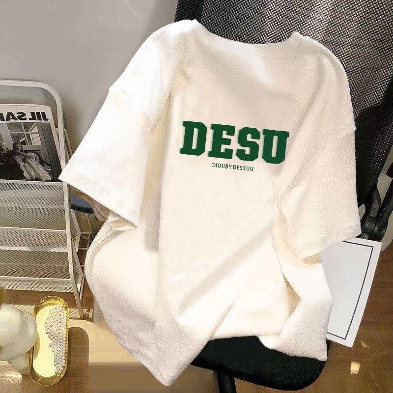 Unisex Short Sleeve Tee Round Neck Casual T-Shirt Polyester Printed Summer Sports Daily Wear