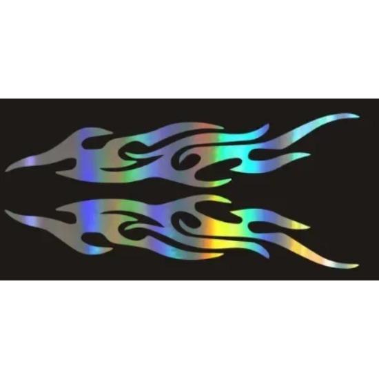 2Pcs Car Stickers Modified Flame Decals Scratches Motorcycle Bumper Hood Rearview Mirror Head Cover Sticker Car Styling Decor