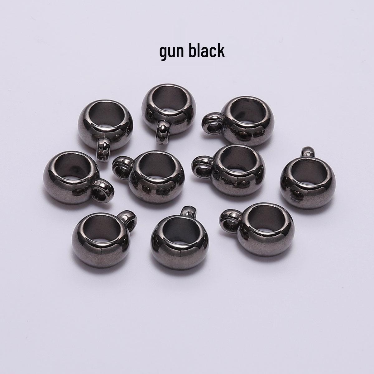 

ABS Plastic Gold & Silver Electroplated Single-Hole Round Beads for DIY Jewelry 8mm Outer Diameter [50 pcs/pack/9g]