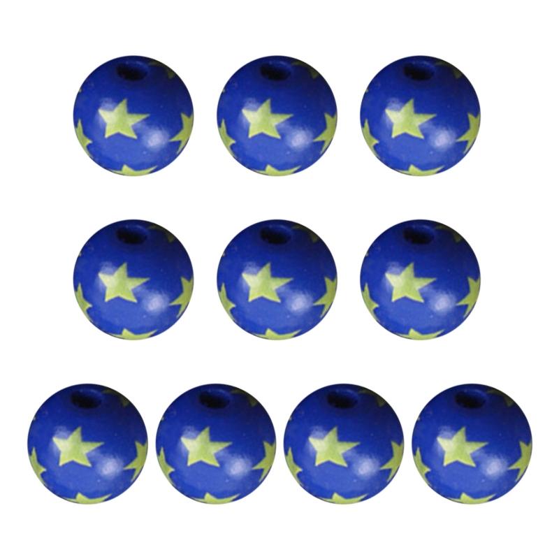 

10 PCS Polished Christmas Wooden Beads for Indoor Outdoor Decoration Making