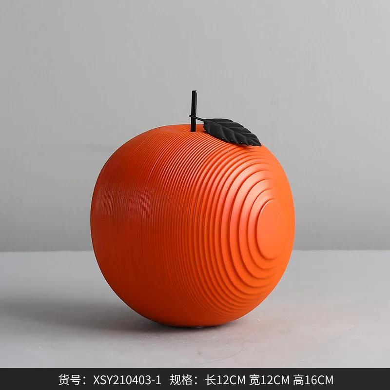 High-End Linie Apfel Birne Harz Handwerk Schwarz Weiß Dekoration Kreativ Wohnzimmer Arbeitsplatten Obst Skulptur Heimdekor Geschenk