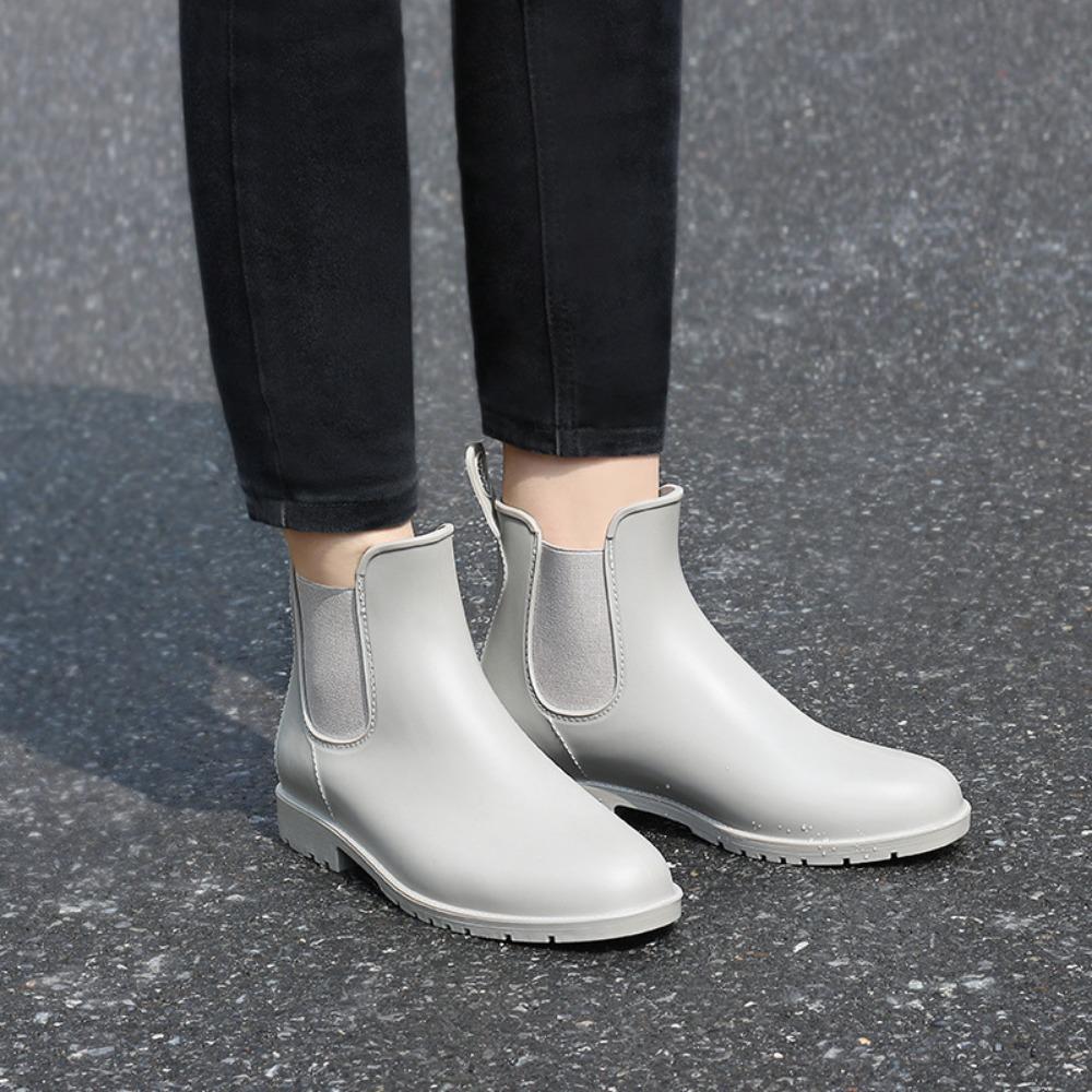 New Chelsea Fashion Rain Shoes Women's Short Tube Rain Boots Anti Slip Low Top Water Shoes Garden Waterproof Rubber Shoes