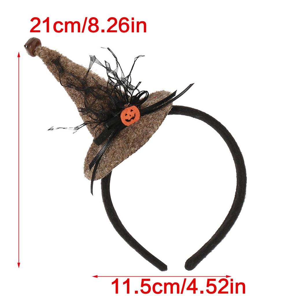 Witch Headband For Halloween Parties Comfortable Adjustable Costume Accessory Cosplay Headpiece For Adults Kids