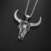 Bull Head Animal Pendant Necklace for Men Boys Stainless Steel Jewelry Accessory