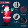 JOYFY 6 FT Christmas Inflatable Santa with Gift Bag Blow Up Xmas Decorations  for Christmas Yard Garden Lawn Winter Decorations