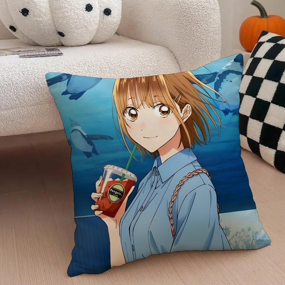 Heartwarming Sports Japanese Anime BBlue Box Cushion Cover Throw Pillow Cover Hidden Button Durable Polyester Chair Cushion