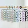5 Tier Non Slip Multi Layer Clothes Hanger for Wardrobe Organization Space Saving Closet Storage Rack for Pants Ties and Scarves