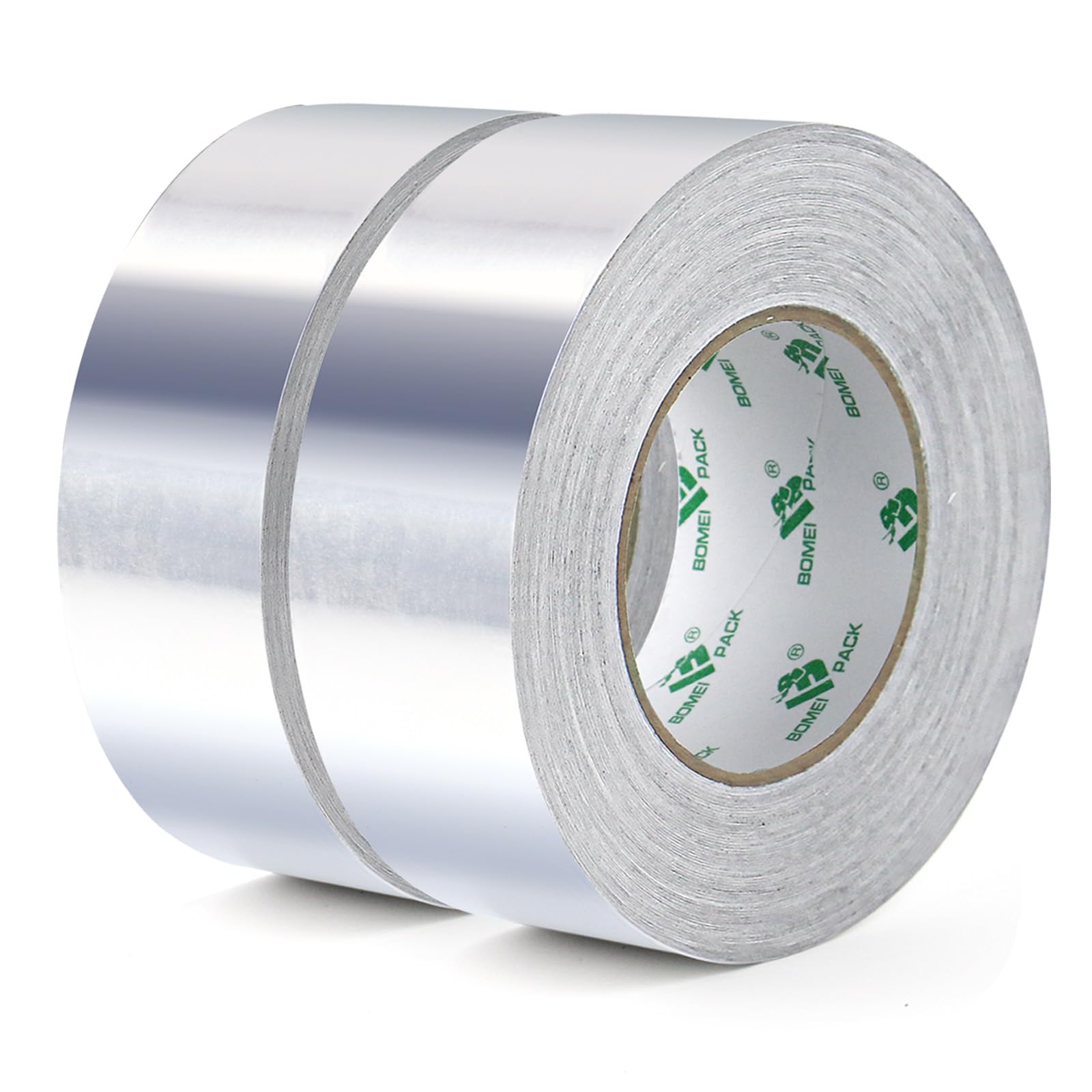 

BOMEI PACK 50mm x 50m Aluminum Silver Adhesive Tape, Repair Tape, Aluminum Tape, Heat-Resistant, Adhesive Aluminum Tape, Sealing Tape
