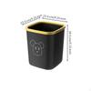 Trash Can, 16L Large Capacity, Decorative Wastebasket, Office, Kitchen, Bathroom BlackGold Bear 1Pcs