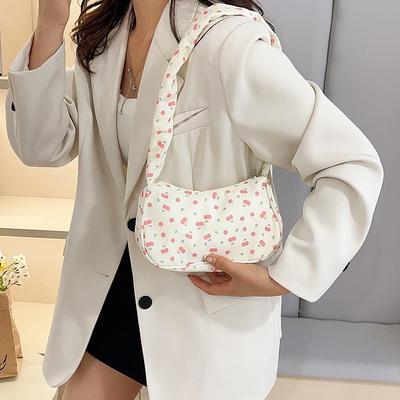 Gentle, Sweet and Lightweight Cloth Bag, New Printed Shoulder Bag, High Value, Versatile and Beautiful Underarm Bag for Women