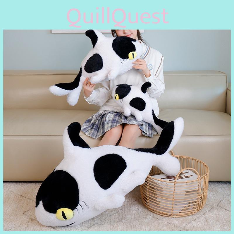 Stuffed Cow Shark Toy Short Plush Doll Long Strip Pillow Children Accompanying