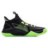 Li Ning Combat Low Abrasion Resistant Slip Resistant Low top Performance Basketball Shoes Men's Black Green ABPR027-1