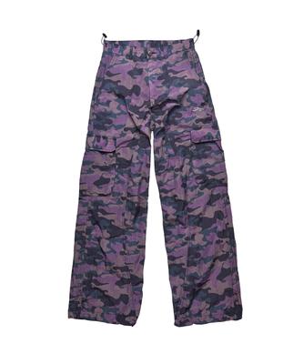 Tansanmageunesyum Nylon Wide Studded Cargo Pants (Camo Purple)