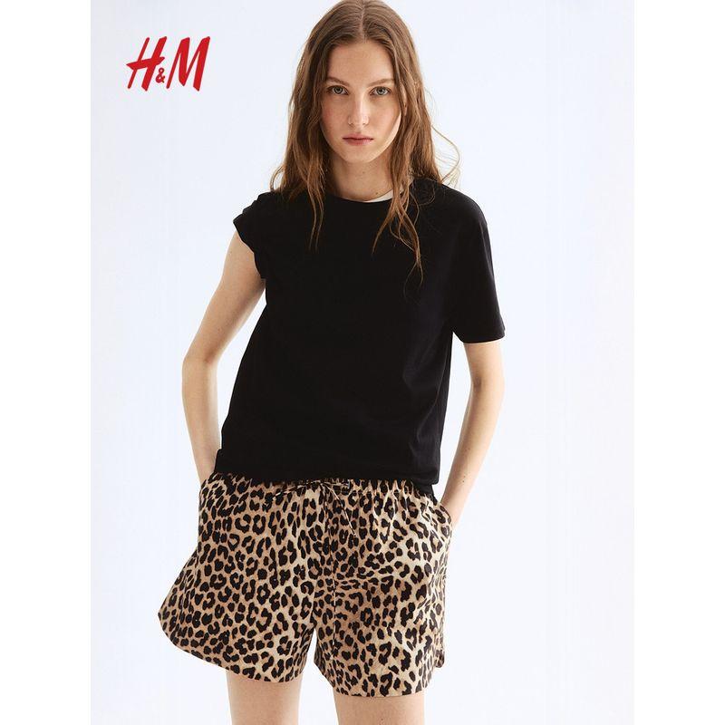 

HM Women clothes 2025 Spring/Summer New Cotton Drawstring Shorts 1276105