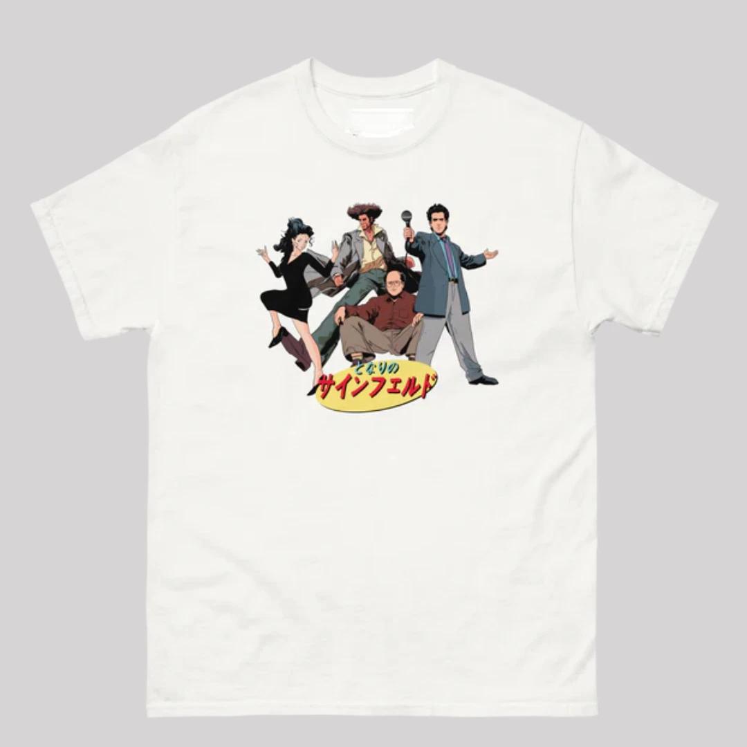 Seinfeld Anime Tshirt Japanese 90s Sitcom Style Graphic Tee Kramer George Elaine 4XL