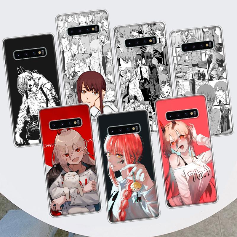 

Чехол для телефона Power Makima Chainsaw Man для Samsung Galaxy S10 Plus S20 FE S21 S22 Ultra S10E S9 S8 + S6 S7 Edge Lite Shell Coque