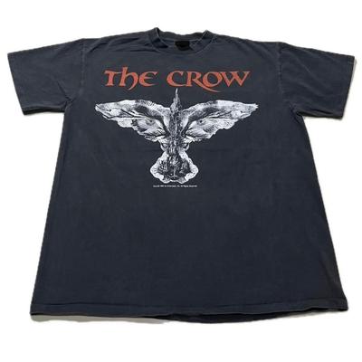 Vintage THE CROW 1994 MOVIE Promo 90s Čierne tričko s jednoduchým šitím REPRINT